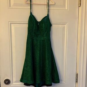 City Studio Teal Glitter Dress